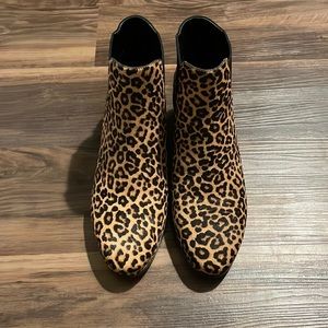 Cole Haan Calf Hair Cheetah Print Booties